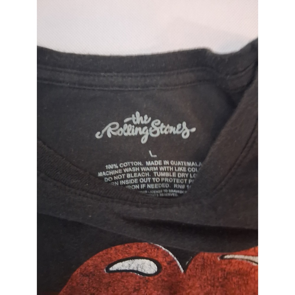 Rolling Stones Tour of America 78 Cropped T-Shirt Black Large Cotton Band Tee - Picture 3 of 6